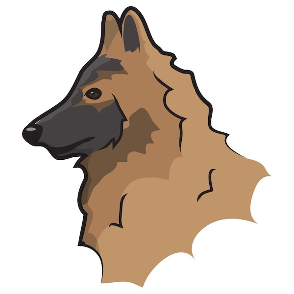 Belgian Tervuren Dog Decal, Dog Lover Decor Vinyl Sticker